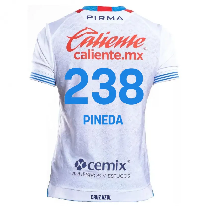Danxen Homem Camisola Zadiel Pineda #238 Branco Azul Alternativa 2024/25 Camisa Brasil