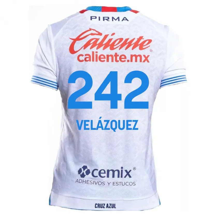 Danxen Homem Camisola Karol Velázquez #242 Branco Azul Alternativa 2024/25 Camisa Brasil