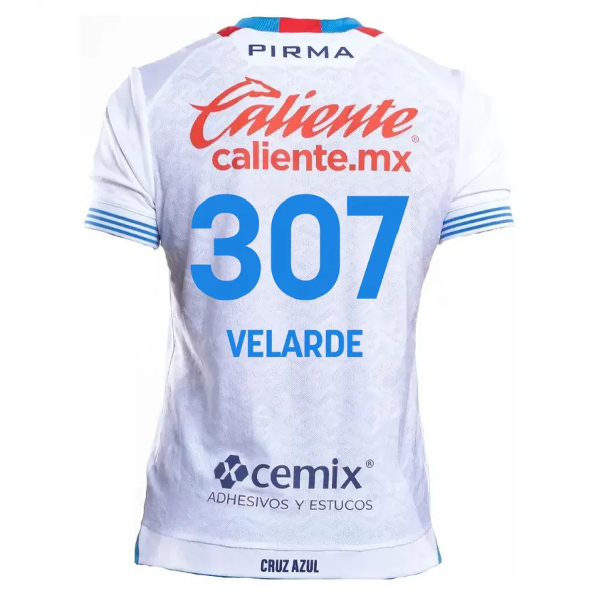 Danxen Homem Camisola Juan Velarde #307 Branco Azul Alternativa 2024/25 Camisa Brasil