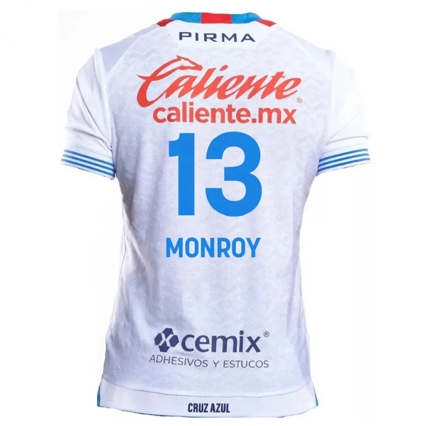 Danxen Homem Camisola Daniela Monroy #13 Branco Azul Alternativa 2024/25 Camisa Brasil