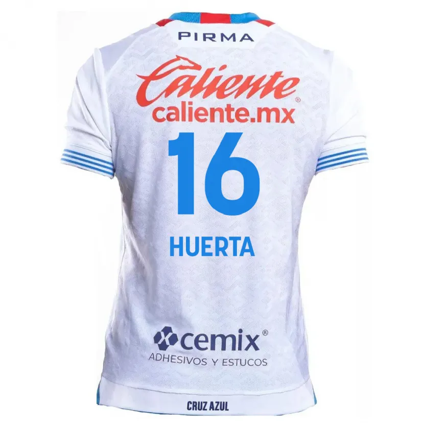Danxen Homem Camisola Ana Gabriela Huerta #16 Branco Azul Alternativa 2024/25 Camisa Brasil