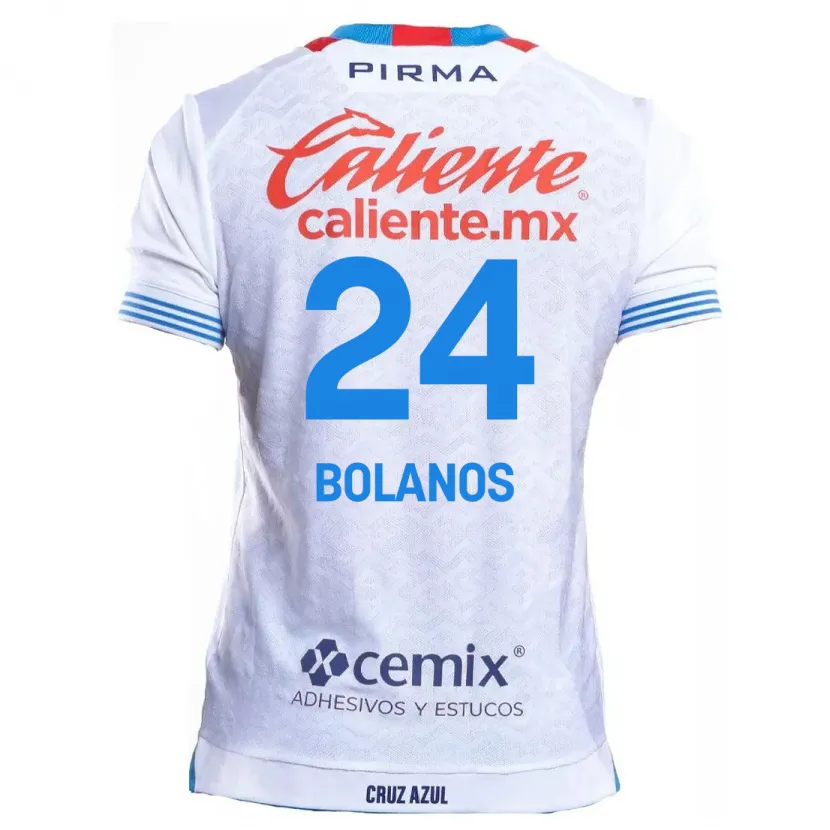 Danxen Homem Camisola Jatziry Bolanos #24 Branco Azul Alternativa 2024/25 Camisa Brasil