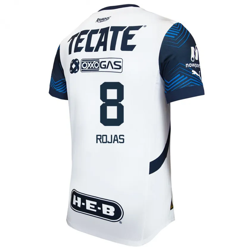 Danxen Homem Camisola Joao Rojas #8 Branco Azul Alternativa 2024/25 Camisa Brasil