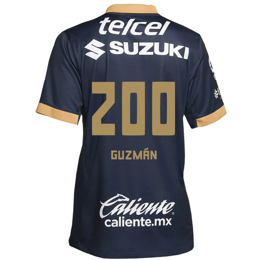 Danxen Homem Camisola Alan Guzmán #200 Obsidiana Ouro Branco Alternativa 2024/25 Camisa Brasil