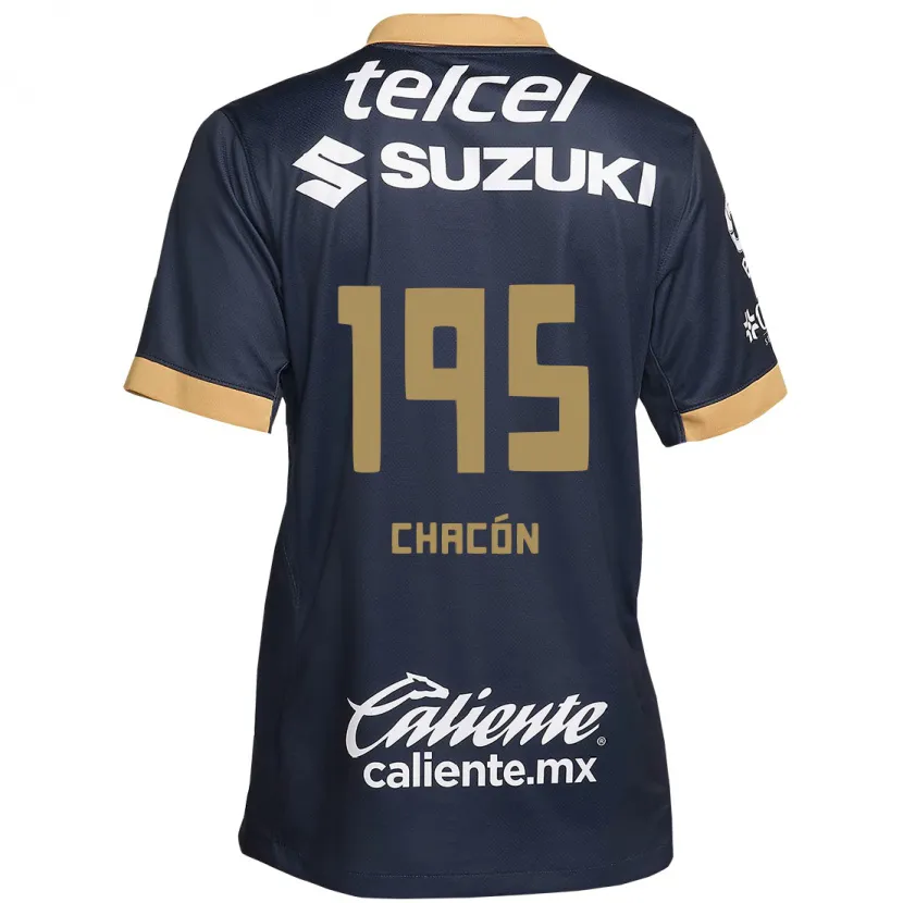 Danxen Homem Camisola Eduardo Chacón #195 Obsidiana Ouro Branco Alternativa 2024/25 Camisa Brasil
