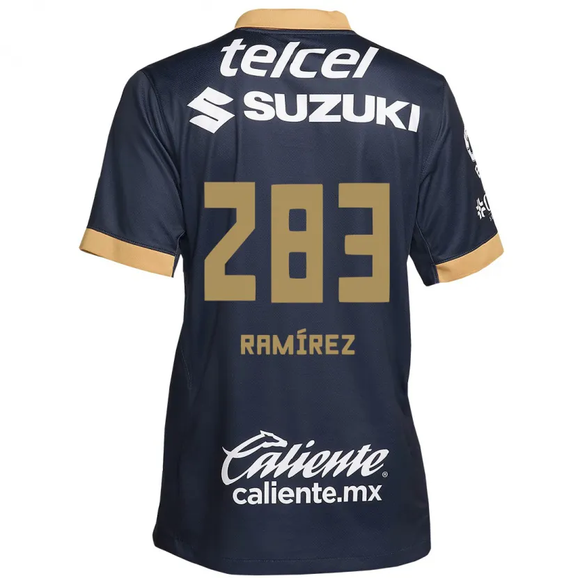 Danxen Homem Camisola Dennis Ramírez #283 Obsidiana Ouro Branco Alternativa 2024/25 Camisa Brasil