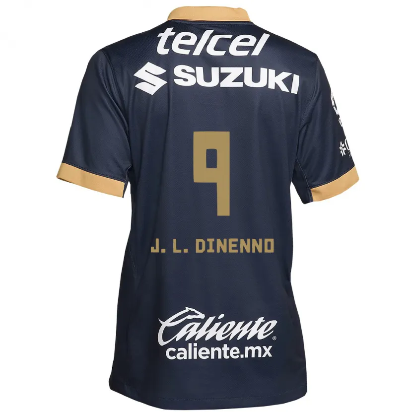 Danxen Homem Camisola Juan Dinenno #9 Obsidiana Ouro Branco Alternativa 2024/25 Camisa Brasil