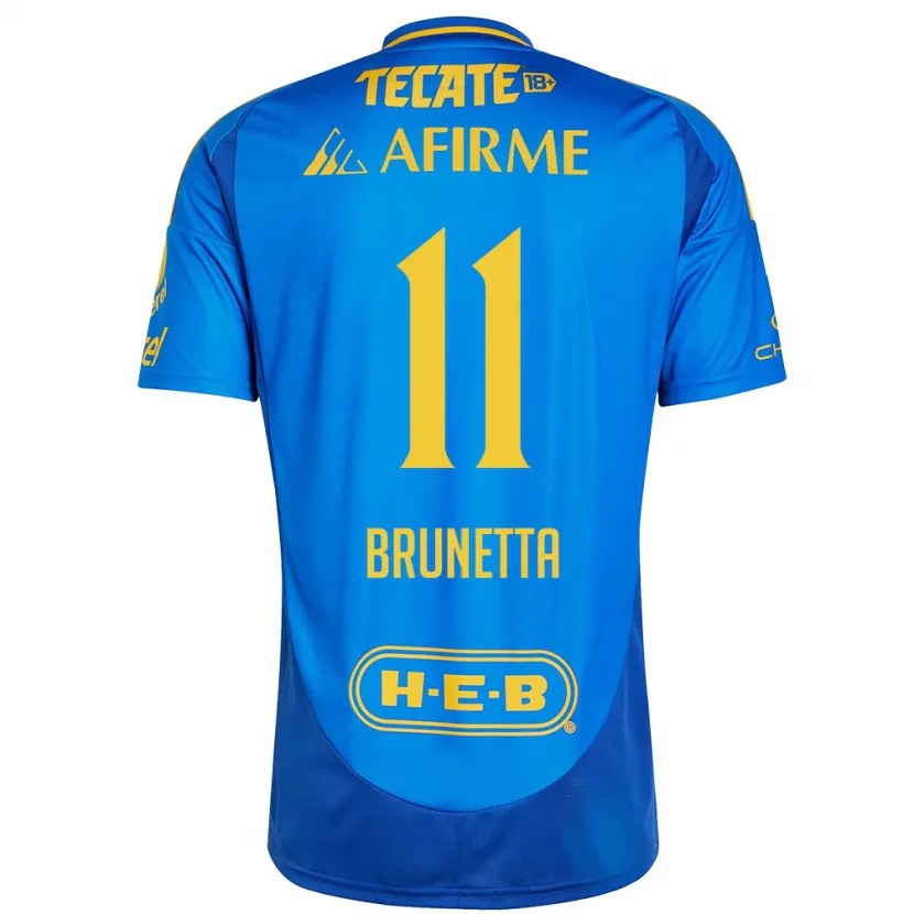 Danxen Homem Camisola Juan Brunetta #11 Azul Amarelo Alternativa 2024/25 Camisa Brasil