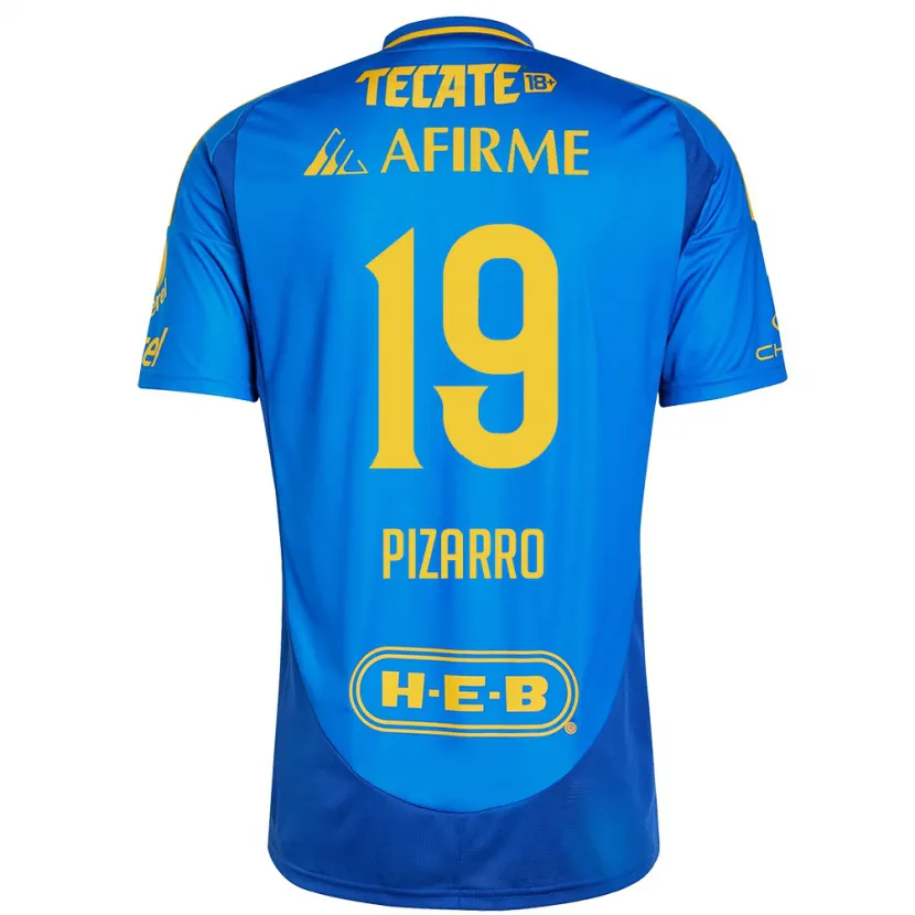 Danxen Homem Camisola Guido Pizarro #19 Azul Amarelo Alternativa 2024/25 Camisa Brasil