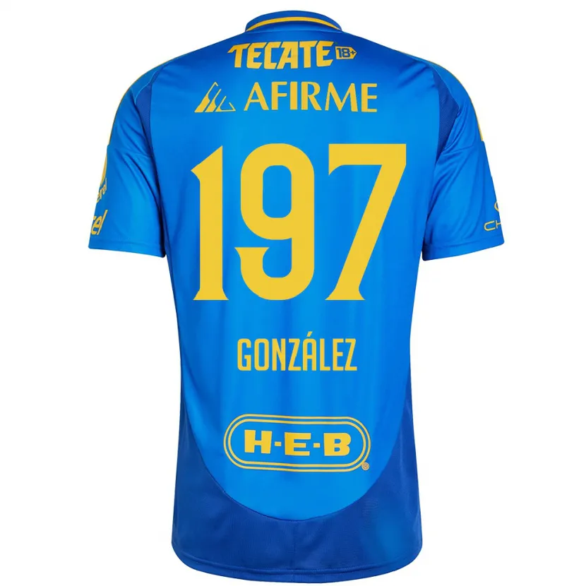 Danxen Homem Camisola Germán González #197 Azul Amarelo Alternativa 2024/25 Camisa Brasil