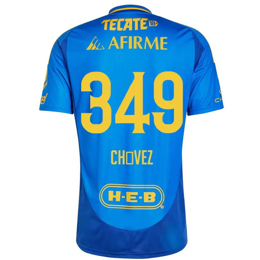 Danxen Homem Camisola Jorge Chávez #349 Azul Amarelo Alternativa 2024/25 Camisa Brasil
