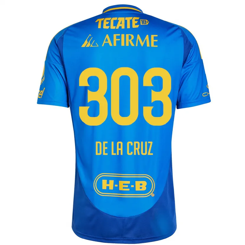 Danxen Homem Camisola Erick De La Cruz #303 Azul Amarelo Alternativa 2024/25 Camisa Brasil