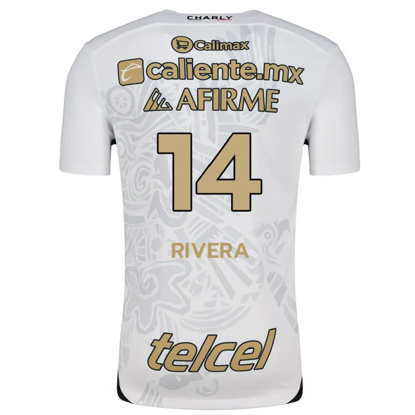 Danxen Homem Camisola Christian Rivera #14 Branco Preto Alternativa 2024/25 Camisa Brasil