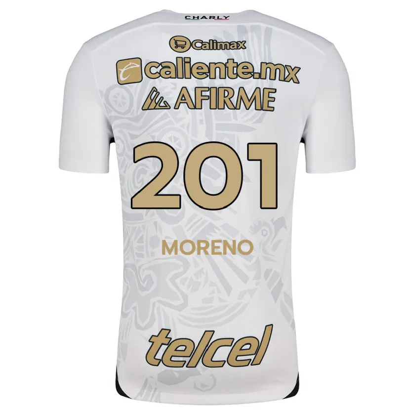 Danxen Homem Camisola Jesús Moreno #201 Branco Preto Alternativa 2024/25 Camisa Brasil