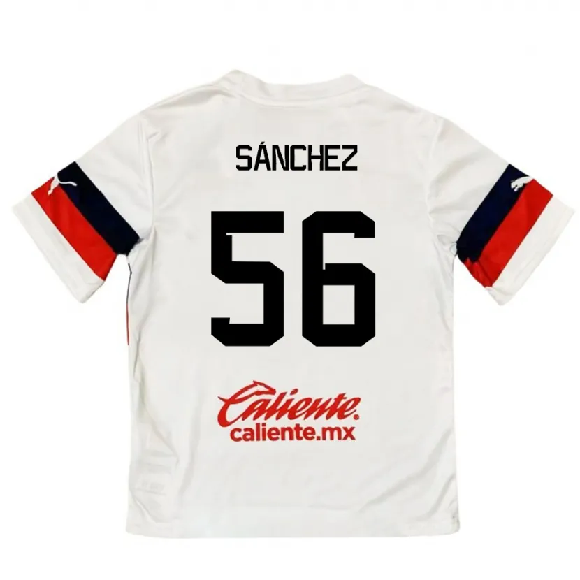 Danxen Homem Camisola Benjamín Sánchez #56 Branco Vermelho Alternativa 2024/25 Camisa Brasil