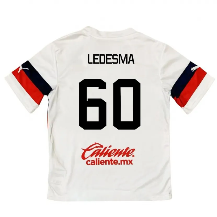 Danxen Homem Camisola Luis Ledesma #60 Branco Vermelho Alternativa 2024/25 Camisa Brasil