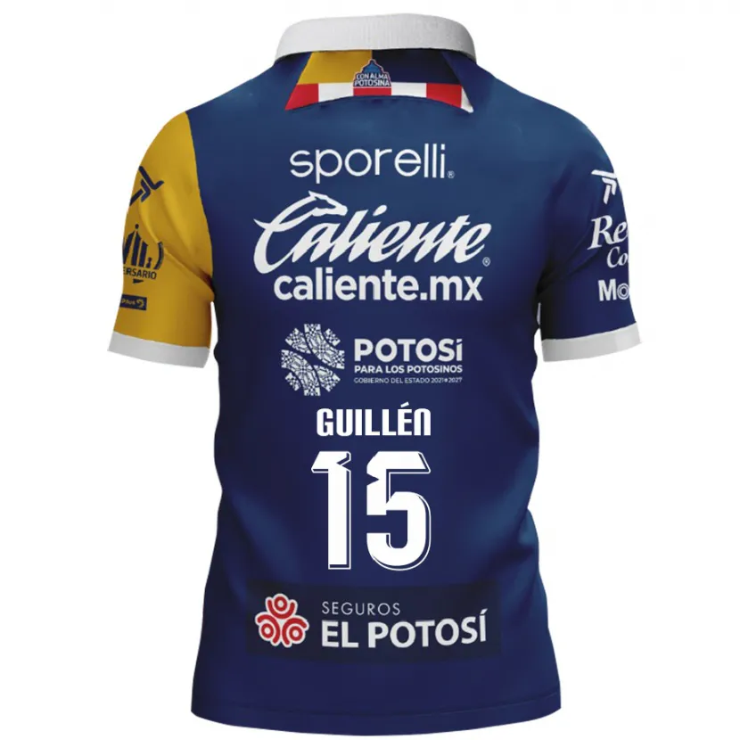 Danxen Homem Camisola Daniel Guillén #15 Azul Amarelo Alternativa 2024/25 Camisa Brasil