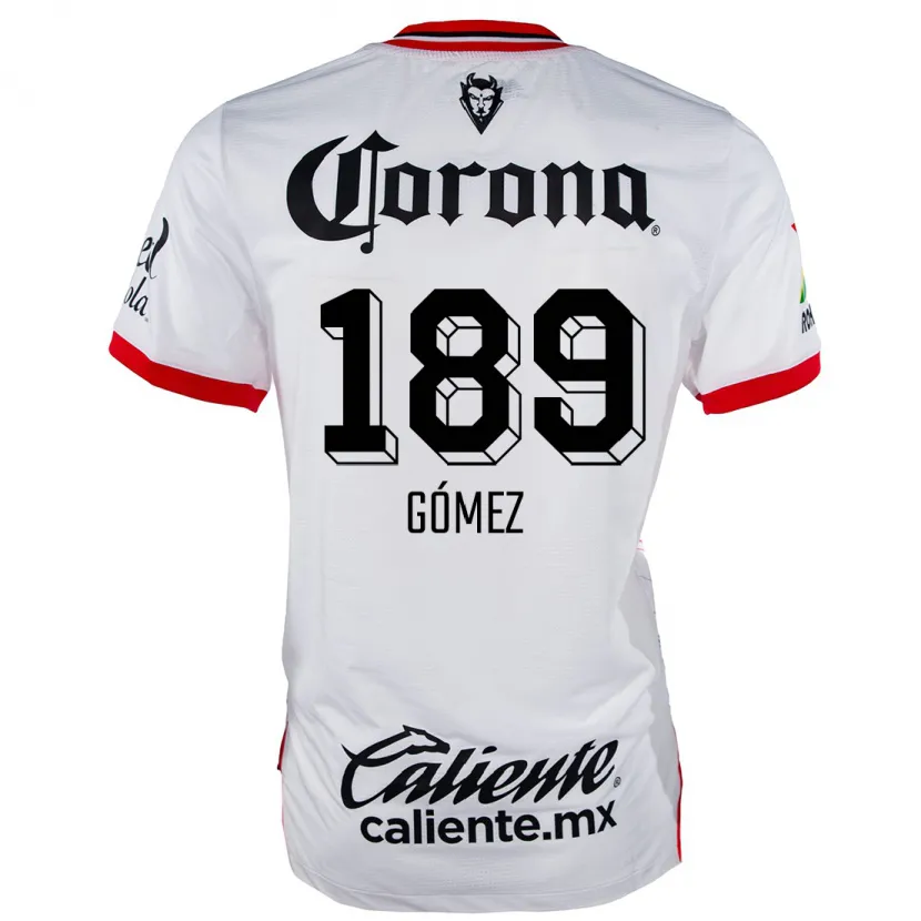 Danxen Homem Camisola Enrique Gómez #189 Branco Vermelho Alternativa 2024/25 Camisa Brasil