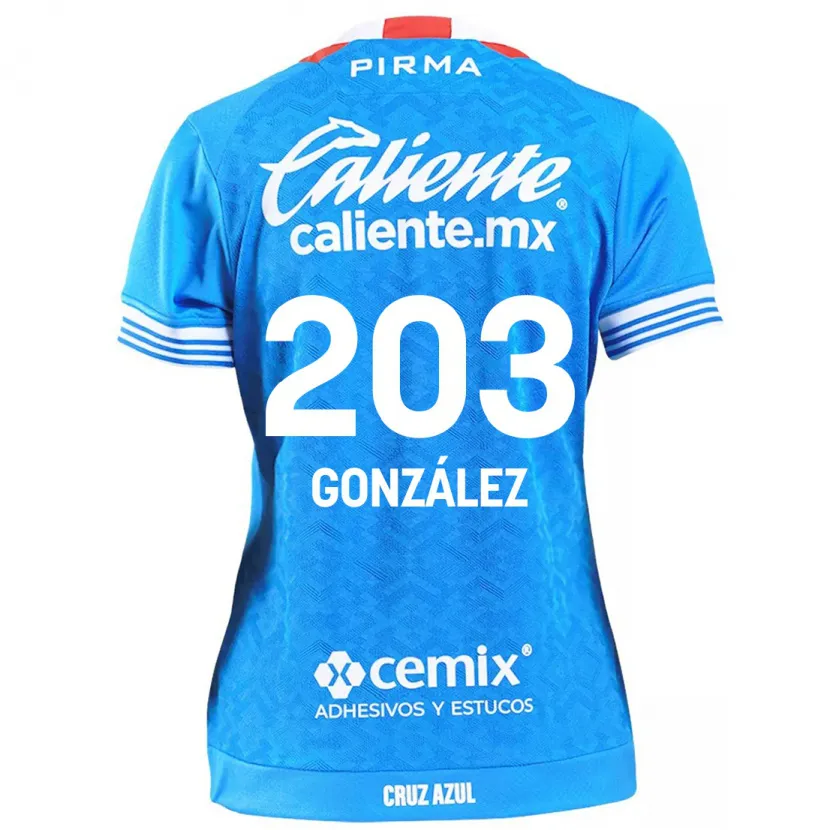 Danxen Mulher Camisola Rogelio González #203 Céu Azul Principal 2024/25 Camisa Brasil