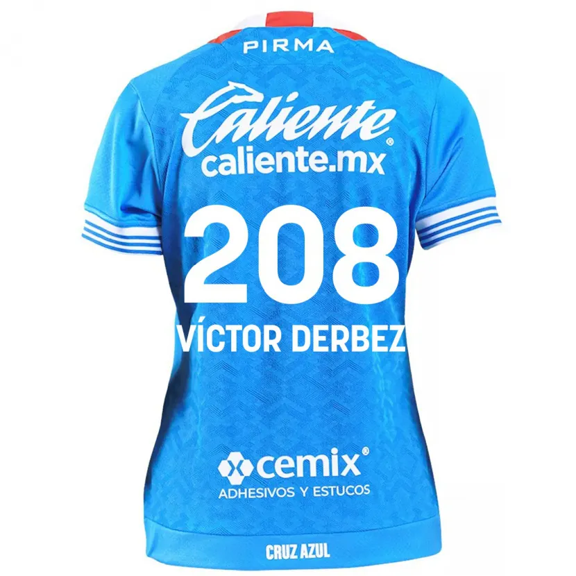 Danxen Mulher Camisola Louis Víctor Derbez #208 Céu Azul Principal 2024/25 Camisa Brasil
