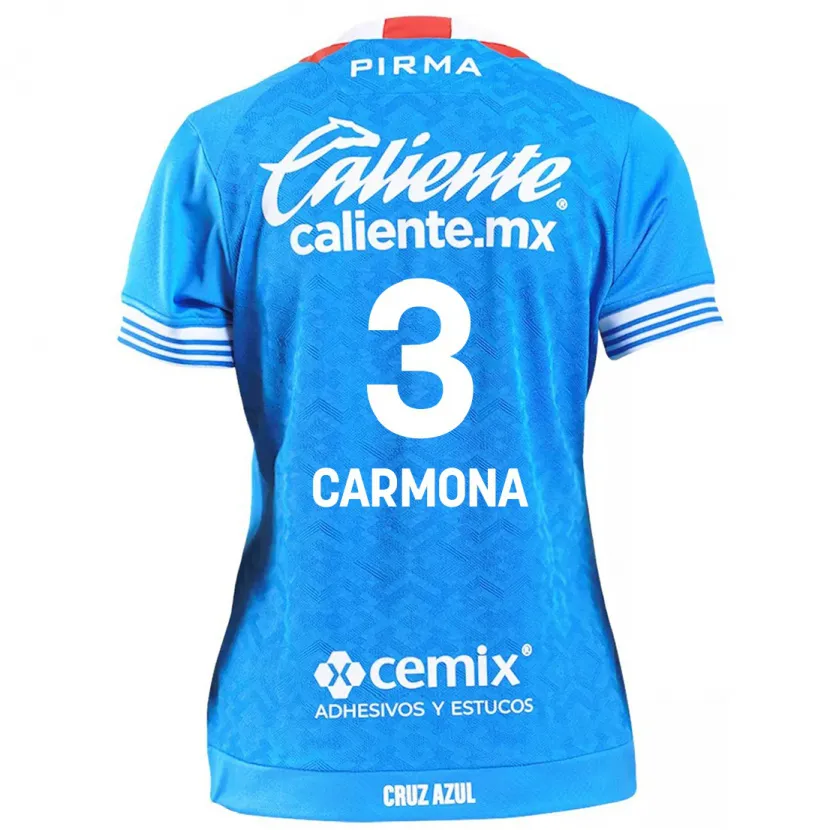 Danxen Mulher Camisola Edith Carmona #3 Céu Azul Principal 2024/25 Camisa Brasil