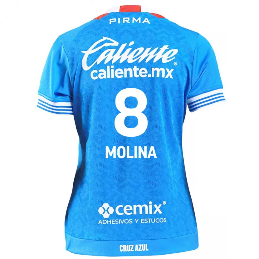 Danxen Mulher Camisola Dalia Molina #8 Céu Azul Principal 2024/25 Camisa Brasil
