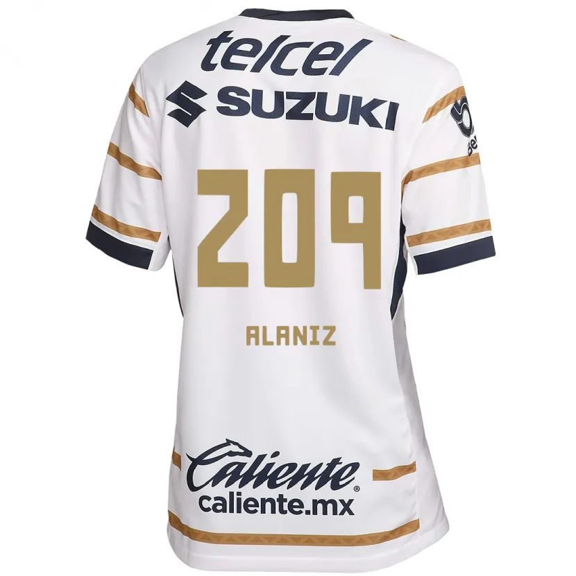 Danxen Mulher Camisola Jorge Alaniz #209 Obsidiana Branca Principal 2024/25 Camisa Brasil
