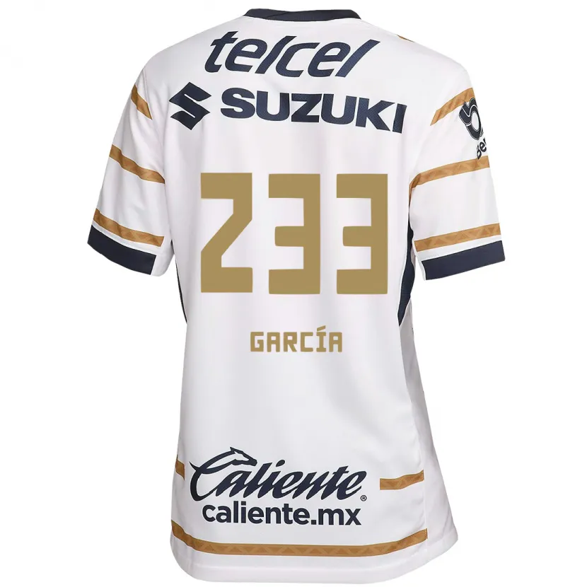 Danxen Mulher Camisola Carlos García #233 Obsidiana Branca Principal 2024/25 Camisa Brasil