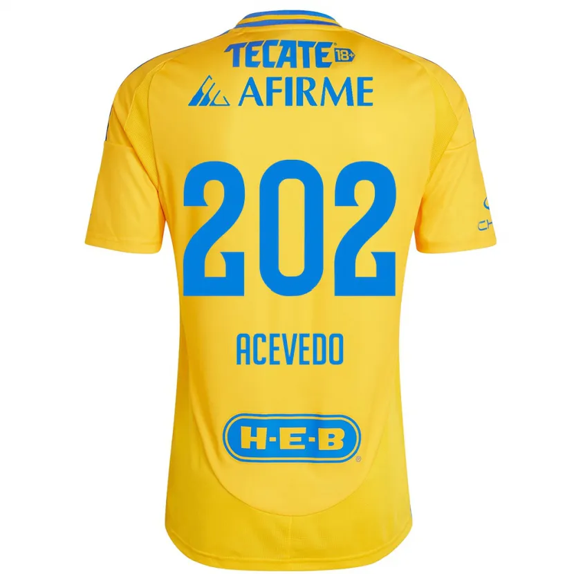 Danxen Mulher Camisola José Acevedo #202 Ouro Amarelo Principal 2024/25 Camisa Brasil
