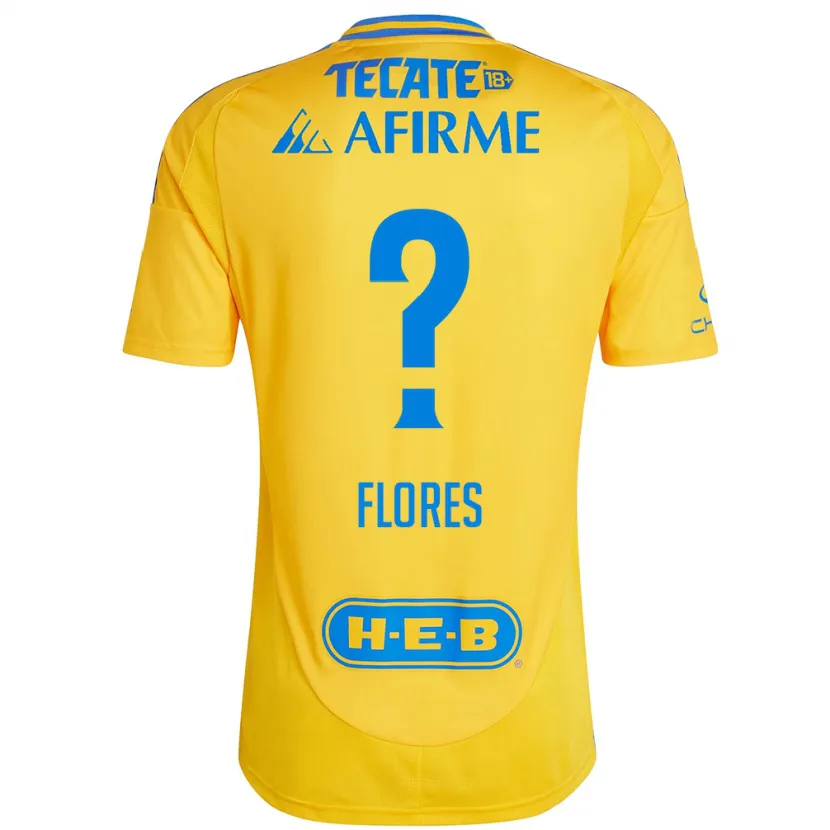 Danxen Mulher Camisola Hernán Flores #0 Ouro Amarelo Principal 2024/25 Camisa Brasil