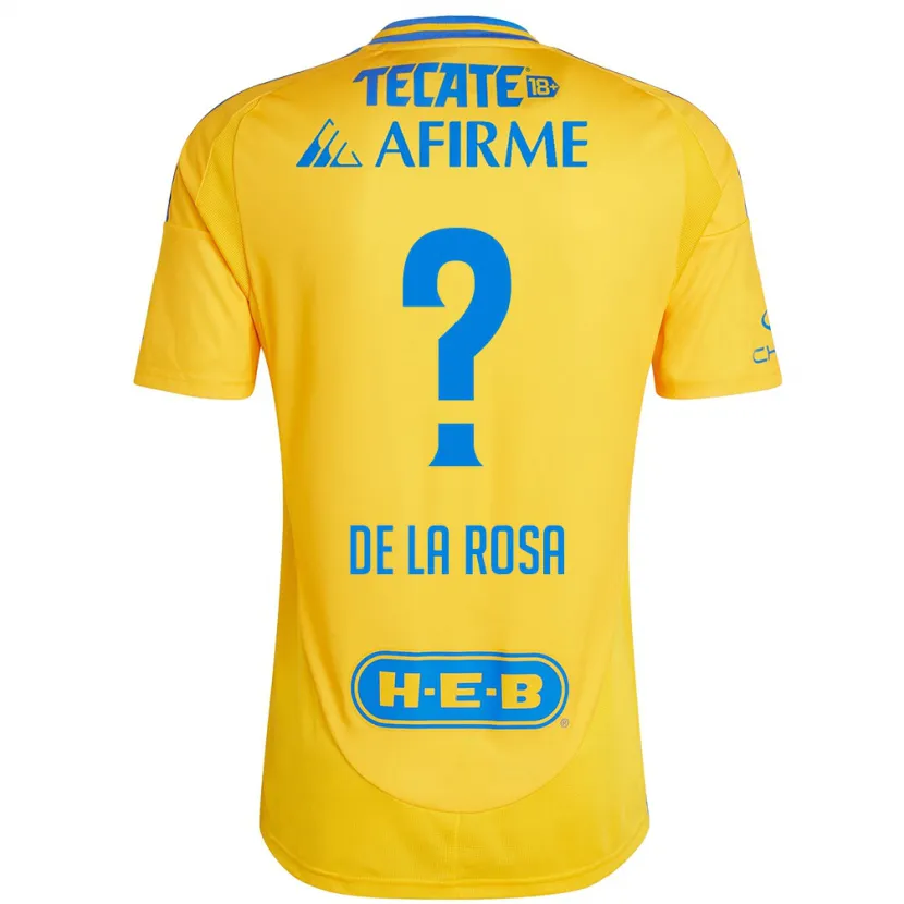 Danxen Mulher Camisola Luis De La Rosa #0 Ouro Amarelo Principal 2024/25 Camisa Brasil