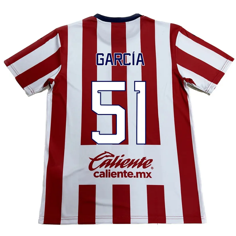 Danxen Mulher Camisola Eduardo García #51 Vermelho Branco Principal 2024/25 Camisa Brasil