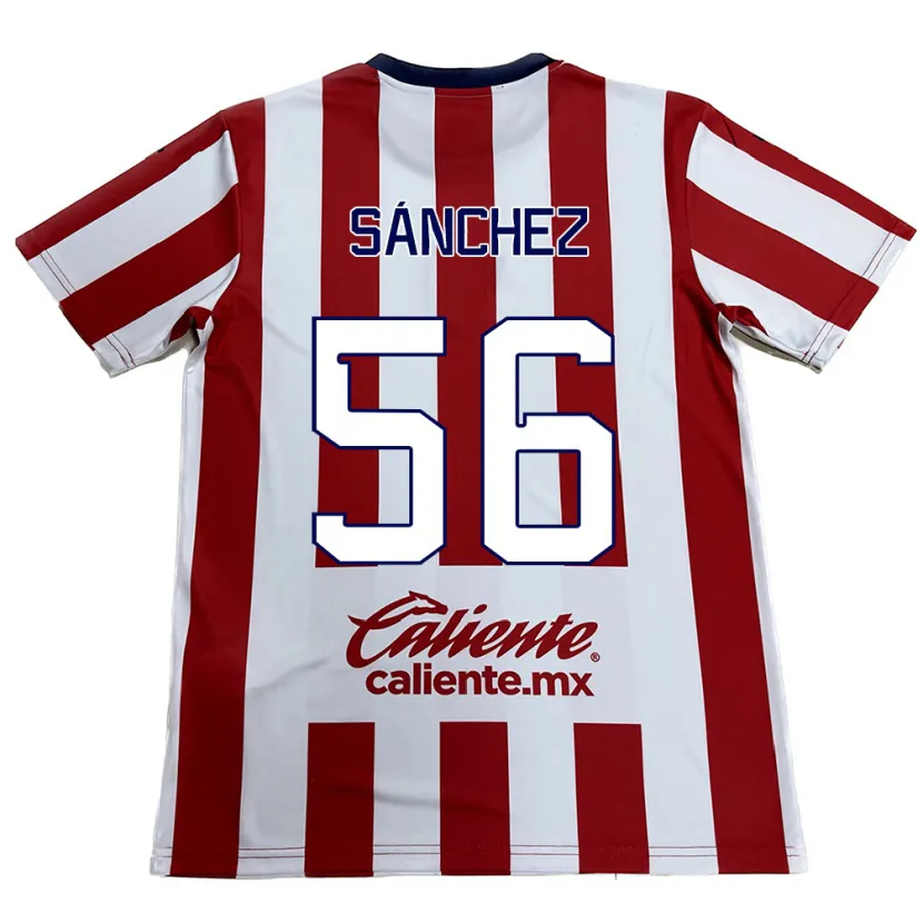 Danxen Mulher Camisola Benjamín Sánchez #56 Vermelho Branco Principal 2024/25 Camisa Brasil
