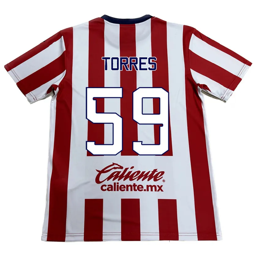 Danxen Mulher Camisola Christian Torres #59 Vermelho Branco Principal 2024/25 Camisa Brasil