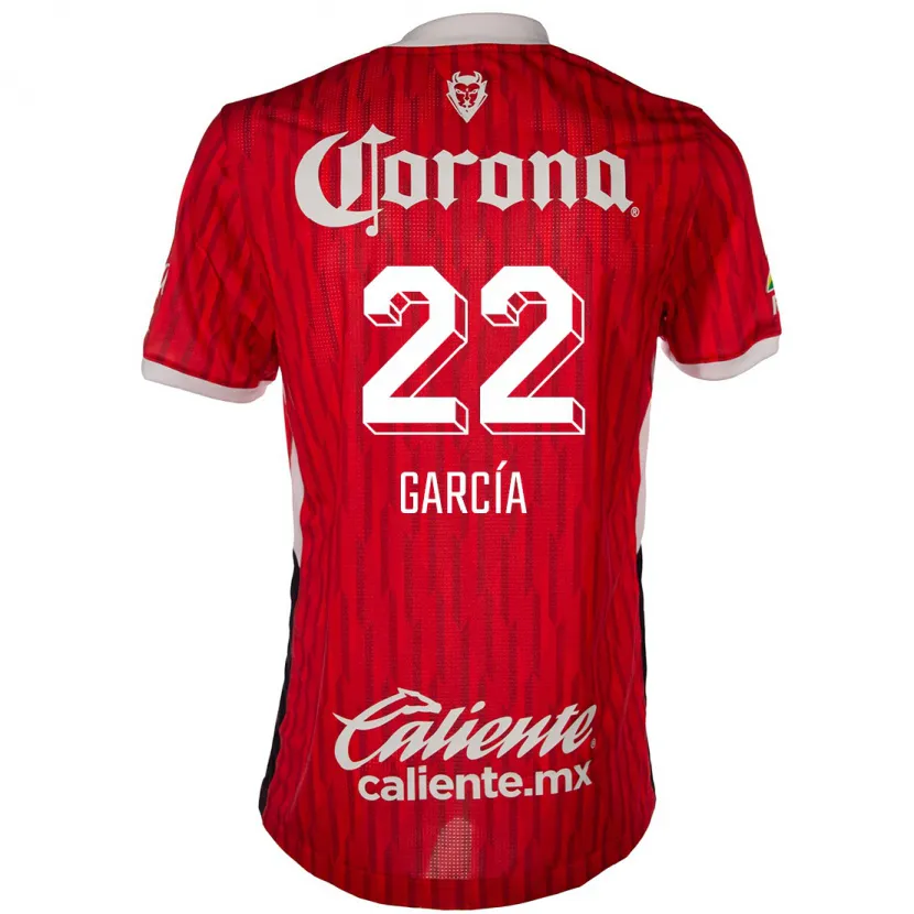 Danxen Mulher Camisola Luis García #22 Vermelho Branco Principal 2024/25 Camisa Brasil