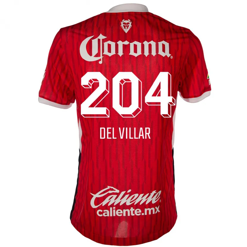 Danxen Mulher Camisola Everardo Del Villar #204 Vermelho Branco Principal 2024/25 Camisa Brasil