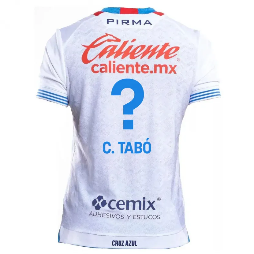 Danxen Mulher Camisola Christian Tabó #0 Branco Azul Alternativa 2024/25 Camisa Brasil