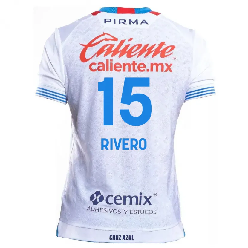 Danxen Mulher Camisola Ignacio Rivero #15 Branco Azul Alternativa 2024/25 Camisa Brasil