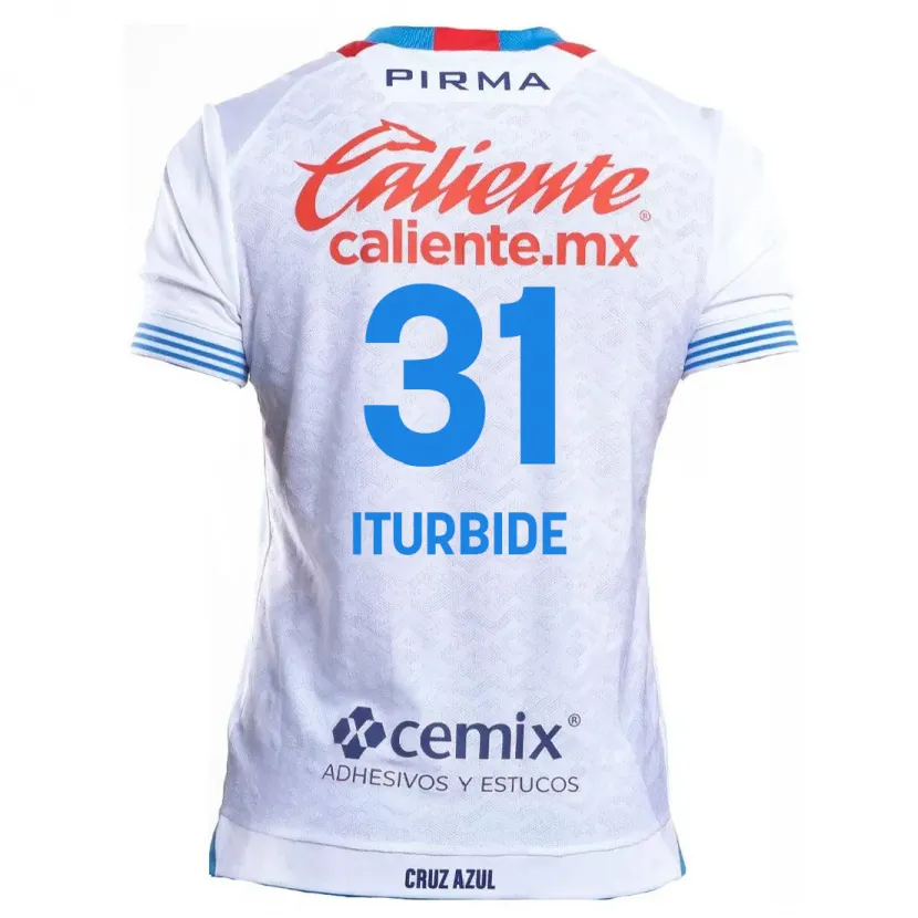 Danxen Mulher Camisola Luis Iturbide #31 Branco Azul Alternativa 2024/25 Camisa Brasil