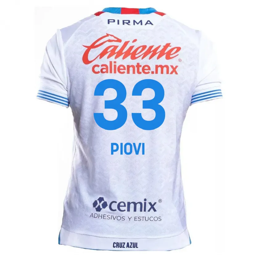 Danxen Mulher Camisola Gonzalo Piovi #33 Branco Azul Alternativa 2024/25 Camisa Brasil