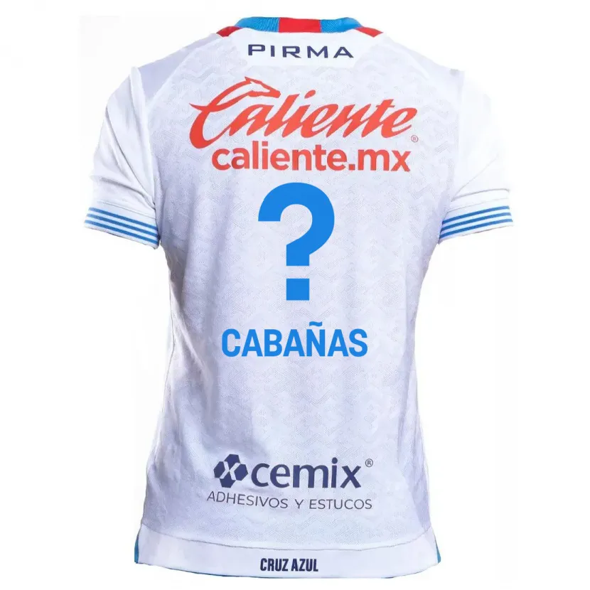 Danxen Mulher Camisola Alfredo Cabañas #0 Branco Azul Alternativa 2024/25 Camisa Brasil