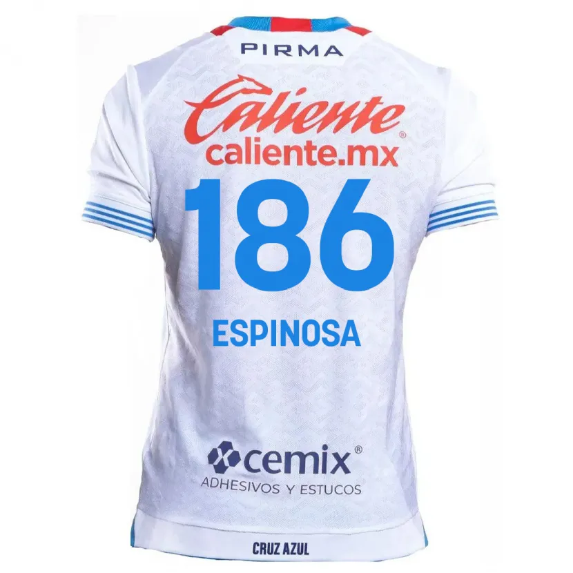 Danxen Mulher Camisola Brandón Espinosa #186 Branco Azul Alternativa 2024/25 Camisa Brasil