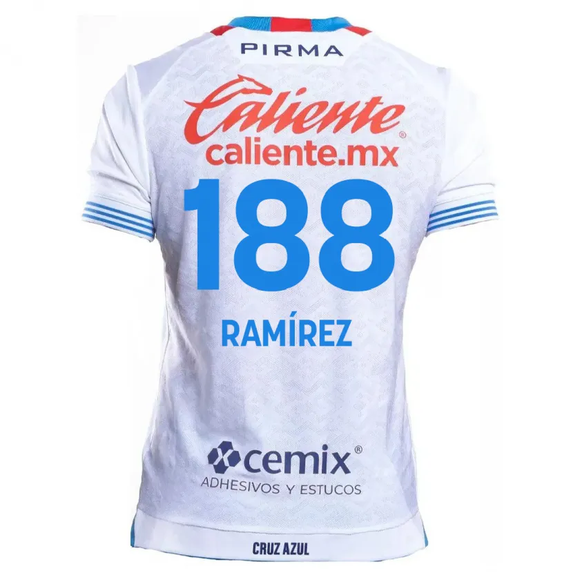 Danxen Mulher Camisola Diego Ramírez #188 Branco Azul Alternativa 2024/25 Camisa Brasil
