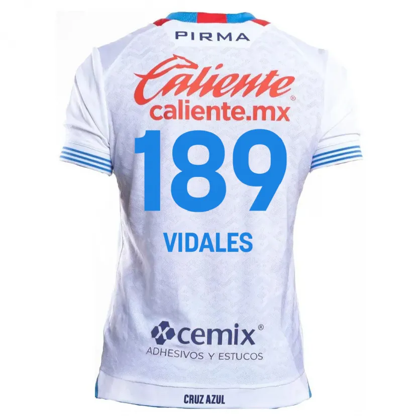 Danxen Mulher Camisola Álvaro Vidales #189 Branco Azul Alternativa 2024/25 Camisa Brasil