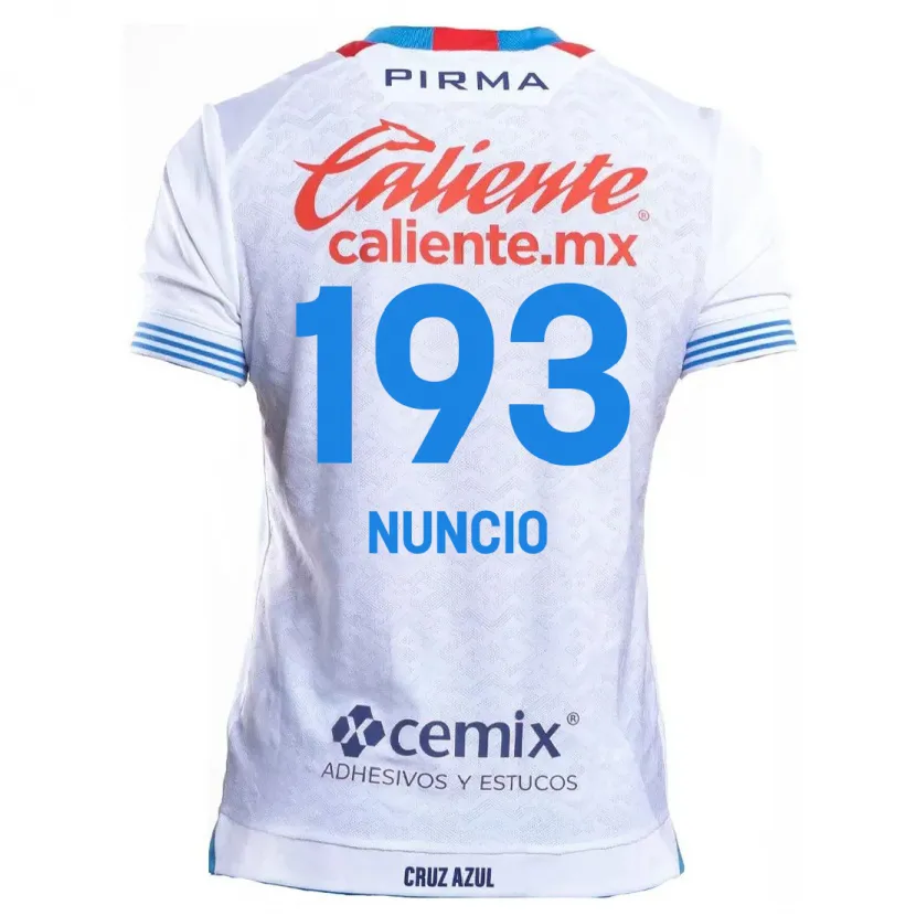 Danxen Mulher Camisola Jorge Nuncio #193 Branco Azul Alternativa 2024/25 Camisa Brasil
