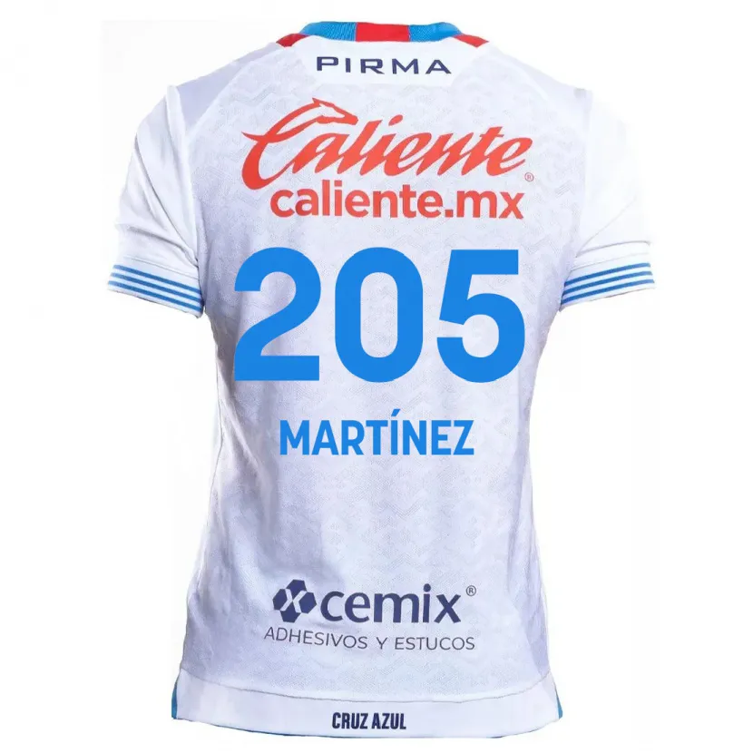 Danxen Mulher Camisola César Martínez #205 Branco Azul Alternativa 2024/25 Camisa Brasil