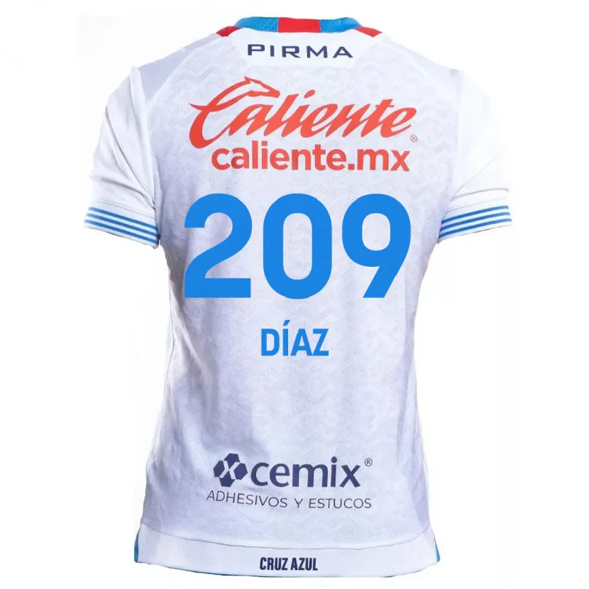 Danxen Mulher Camisola Josué Díaz #209 Branco Azul Alternativa 2024/25 Camisa Brasil