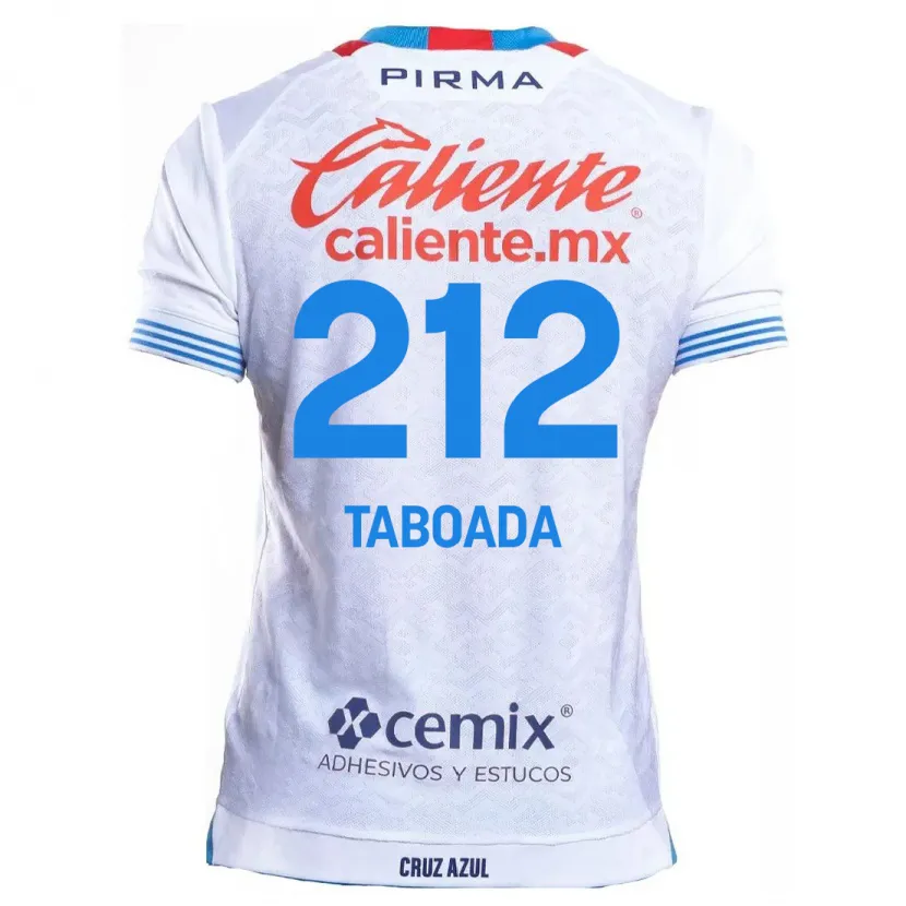 Danxen Mulher Camisola Víctor Taboada #212 Branco Azul Alternativa 2024/25 Camisa Brasil