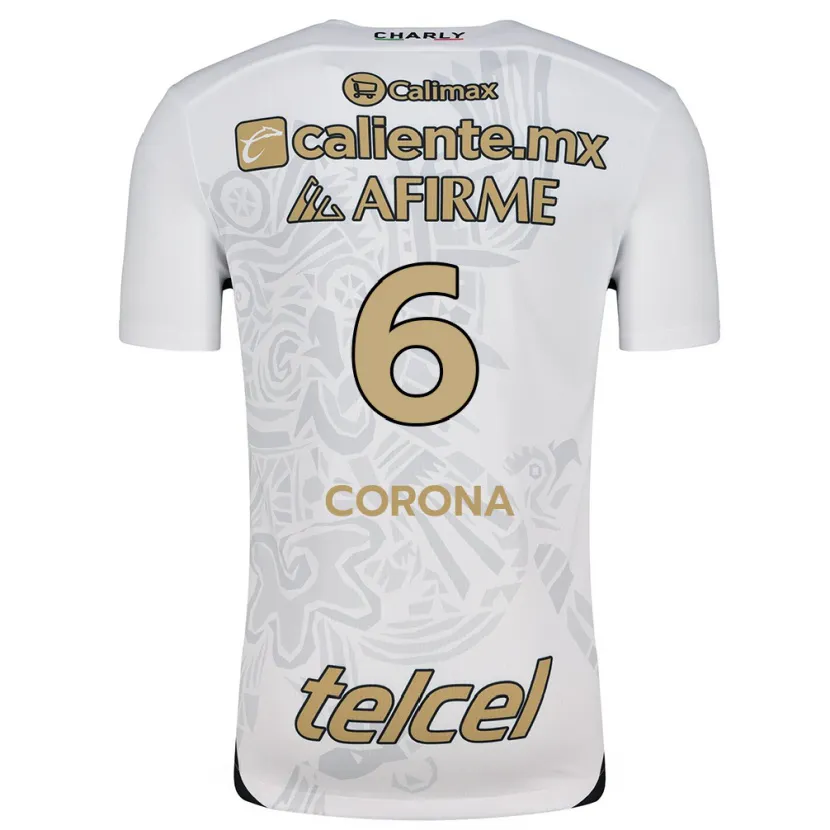Danxen Mulher Camisola Joe Corona #6 Branco Preto Alternativa 2024/25 Camisa Brasil