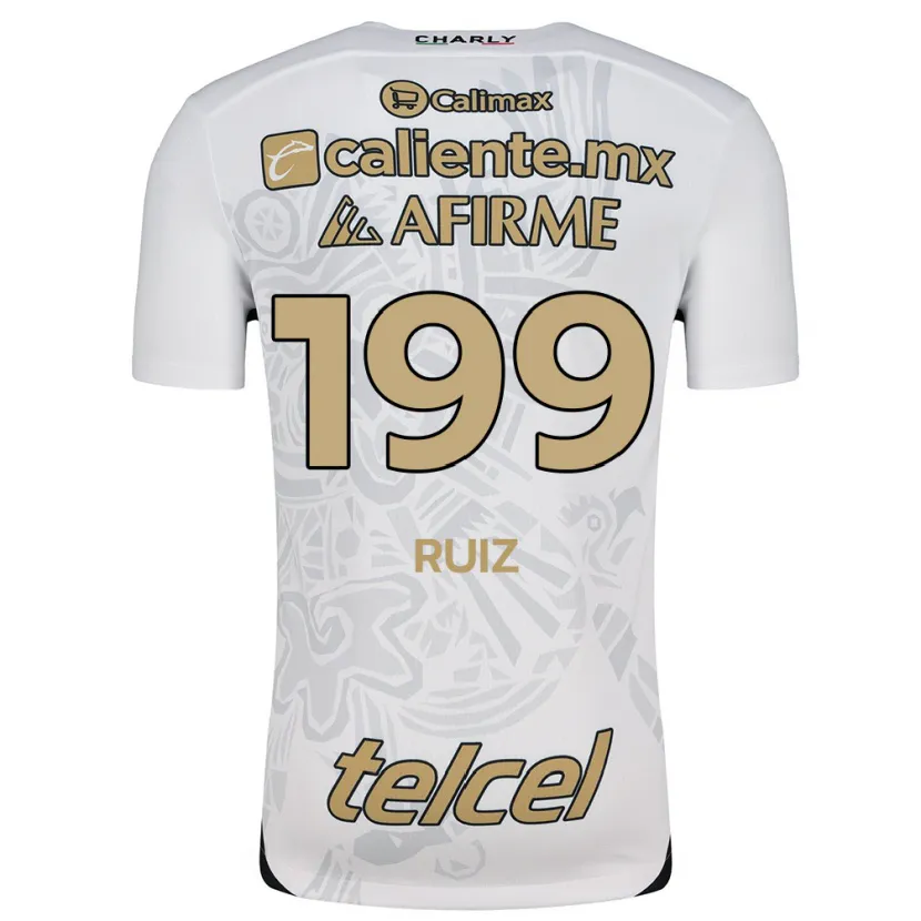 Danxen Mulher Camisola Emilio Ruiz #199 Branco Preto Alternativa 2024/25 Camisa Brasil